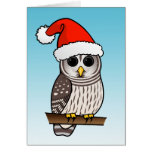 Christmas Barred Owl Santa Greeting Card