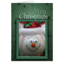 Christmas Baseball Card