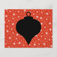 Christmas Bauble Design in Black, Red and White. Custom Flyer