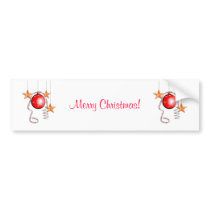 Christmas Baubles, stars & Tinsel Bumper Sticker