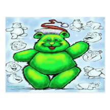 Christmas Bear Postcards
