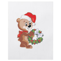 Christmas Bear with Wreath Full Color Flyer
