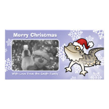 Christmas Bearded Dragon / Rankins Dragon Photo Greeting Card