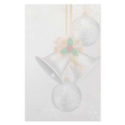 Christmas Bells and ornaments custom stationery by zazzleproducts1