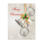 Christmas Bells And Ornaments Postcard