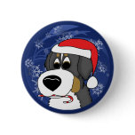 Christmas Bernese Mountain Dog Buttons