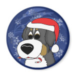 Christmas Bernese Mountain Dog Magnet