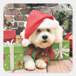 Christmas - Bichon Frise - Daisy Sticker