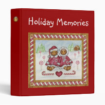 Christmas Binder Gingerbread Boy Girl Holiday