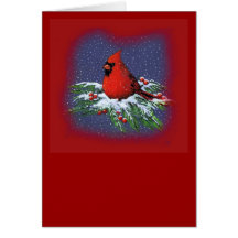 CHRISTMAS BIRD: CARDINAL: ART