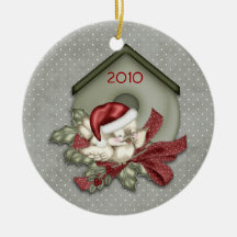 Christmas Birdhouse Ornament
