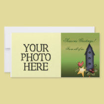 Christmas Birdhouse photo cards
