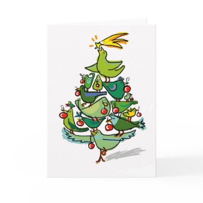christmas birds greeting cards by letile