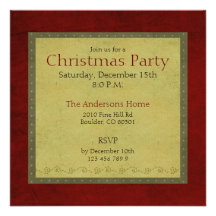 Christmas birds Party invite