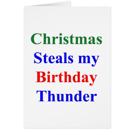 Christmas Birthday Thunder Card