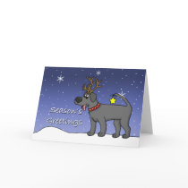 Christmas Black Lab Christmas Card