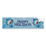Christmas - Blue Snowflake - Chinese Crested Kahlo Bumper Sticker