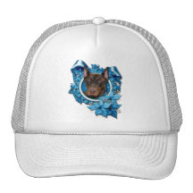 Christmas - Blue Snowflake - Doberman - Rocky Hat