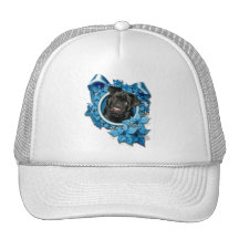 Christmas - Blue Snowflake - Pug - Ruffy Hats