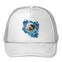 Christmas - Blue Snowflake - Tibetan Terrier Trucker Hat