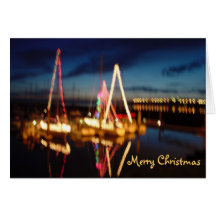 Christmas Boats, Merry Christmas Card
