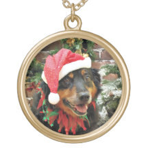 Christmas - Border Collie - Ginger Necklace