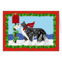 Christmas Border Collie Mail Cards