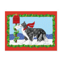Christmas Border Collie Mail