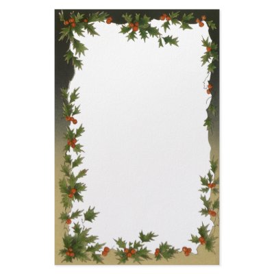 Christmas Border Stationery Design by ChristmasCafe