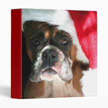 Christmas boxer dog binder