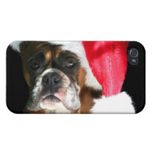 Christmas boxer dog case for iPhone 4