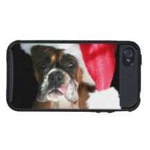 Christmas boxer dog iPhone 4/4S case