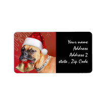 Christmas Boxer dog Custom Address Label