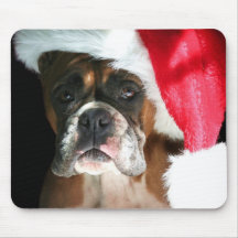 Christmas Boxer Dog mousepad