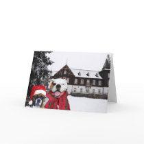 Christmas Boxer Dogs greeting card
