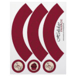 Christmas Brocade Red Cupcake Wrapper Flyers