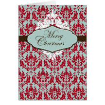 Christmas Brocade Retro Card