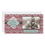 Christmas Brocade Retro Photo Card