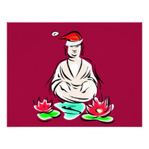 Christmas Buddha drawing Custom Invites