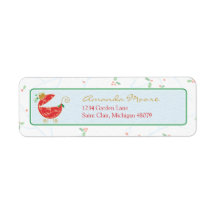 Christmas Bulb Baby Carriage Address Label