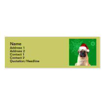 Christmas bullmastiff puppy business cards