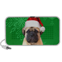 Christmas bullmastiff puppy iPhone speakers