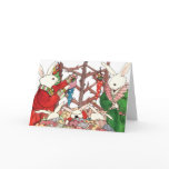 Christmas Bunny Family Greeting Card