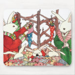 Christmas Bunny Family Mouse Pads