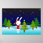 Christmas Bunny Poster