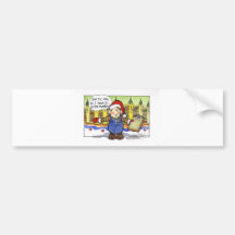 Christmas "But Sir" Cartoon No. 9 Bumper Stickers