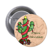 Christmas Cactus Button