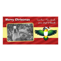 Christmas Caique / Lovebird / Pionus / Parrot Photo Card