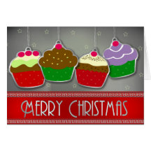Christmas Cakes Ornament Greeting Card