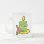 Christmas Candle and Holly Coffee Mug